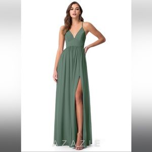 AZAZIE Aaida Bridesmaid Dress in Eucalyptus A0 Unaltered